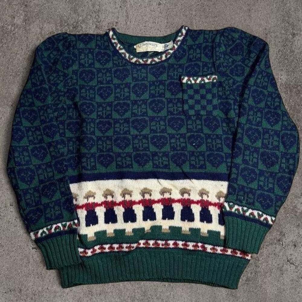 Vintage Components by Susan Bristol Shetland Wool Nordic Sweater Size 34
